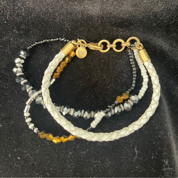J. Crew Gold and Silver Multi-Strand Bracelet Gently Loved - Picture 3 of 3